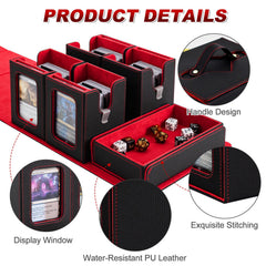 Yuunaie water-resistant leather exterior protects cards and equipment outdoors.