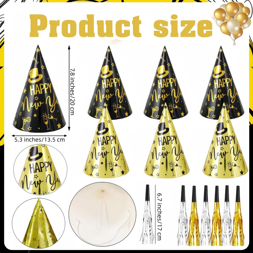 YVAINE black gold latex balloons elevate the party decor.