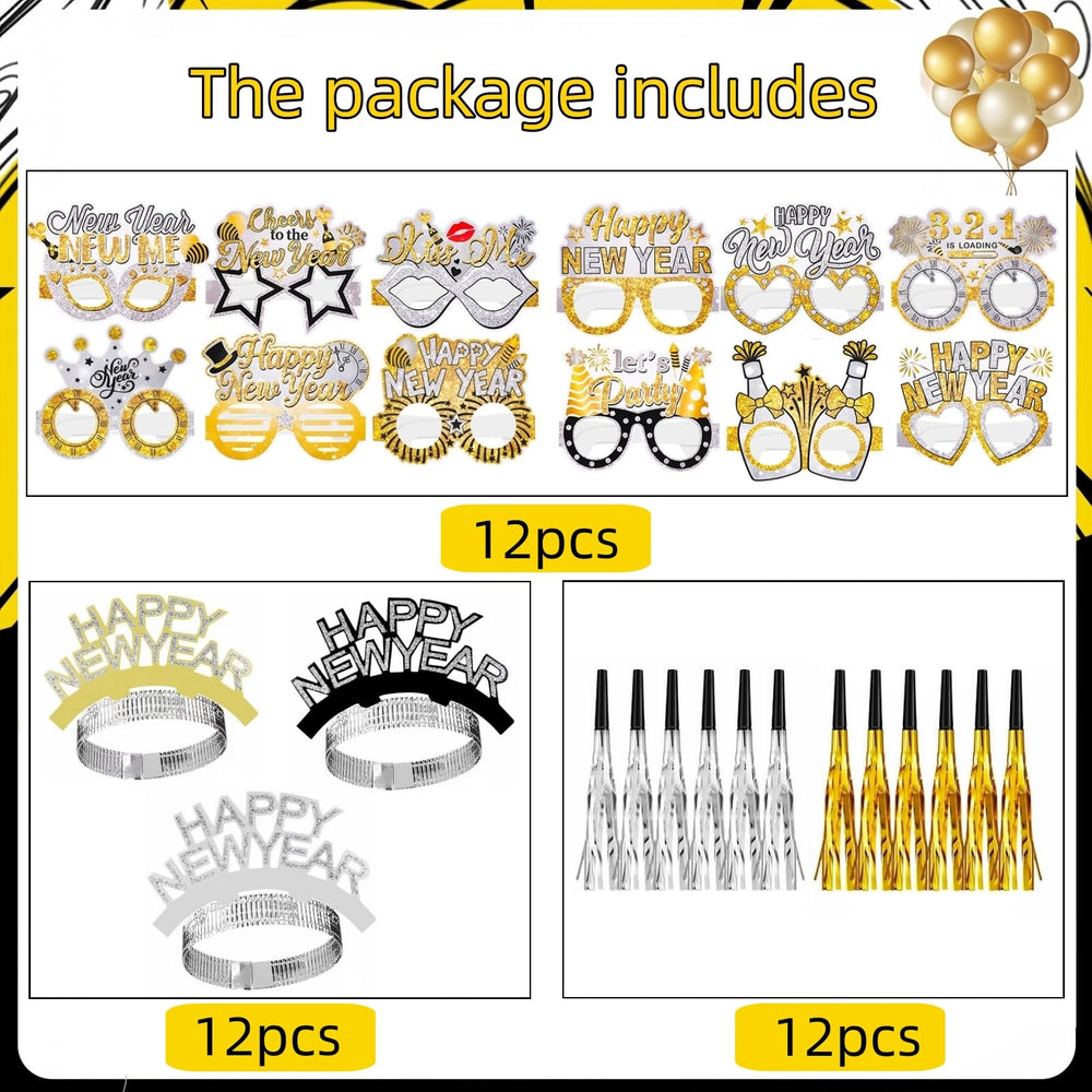 YVAINE New Year’s Eve glasses capture memorable photos with glitter