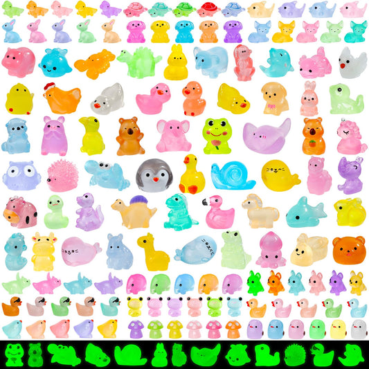 Ywevyezc luminous mini resin animals glow for night dollhouse displays.