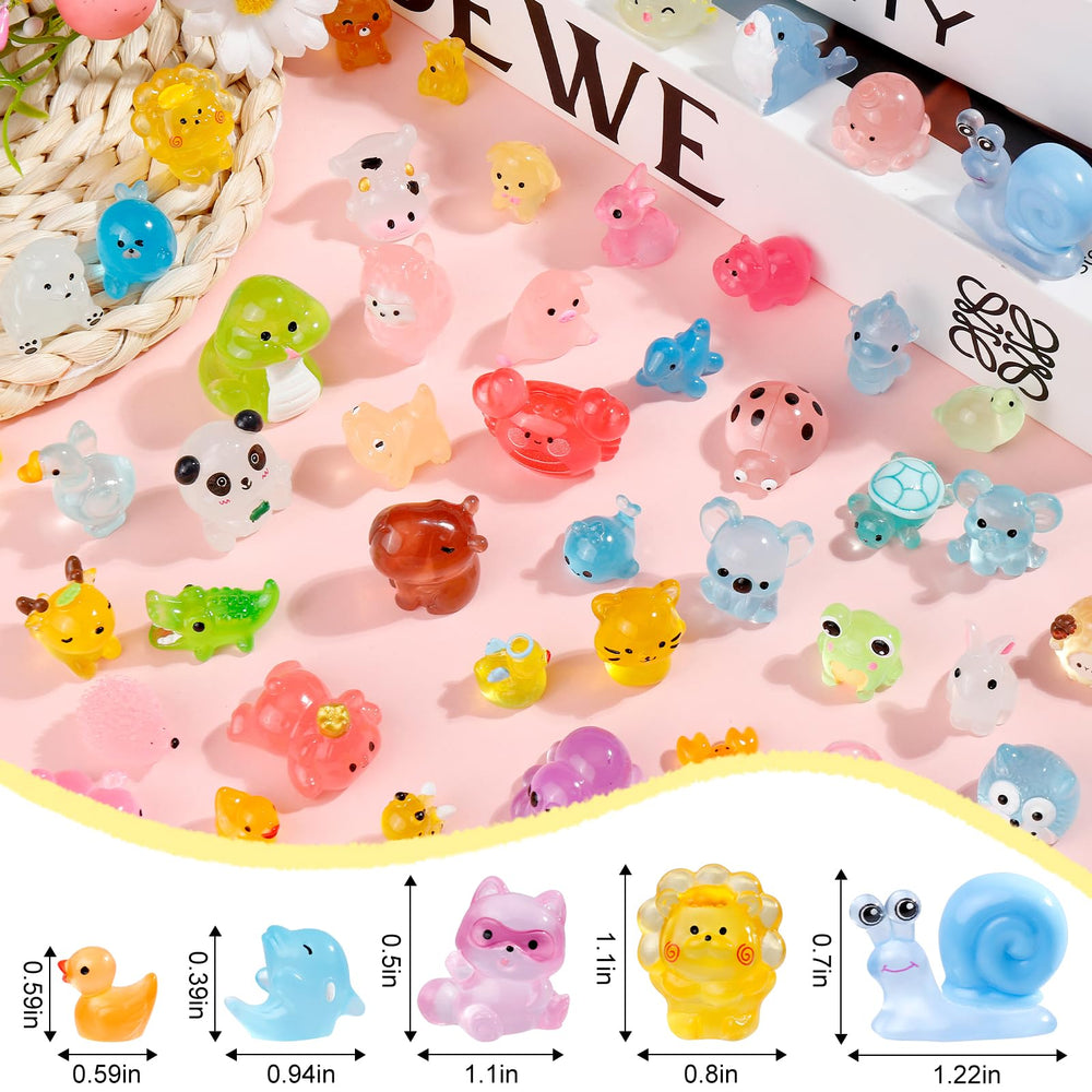 ywevyezc luminous mini resin animals turtles glow softly for night time displays