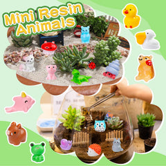 Ywevyezc mini resin animals aquarium decor livens aquatic displays