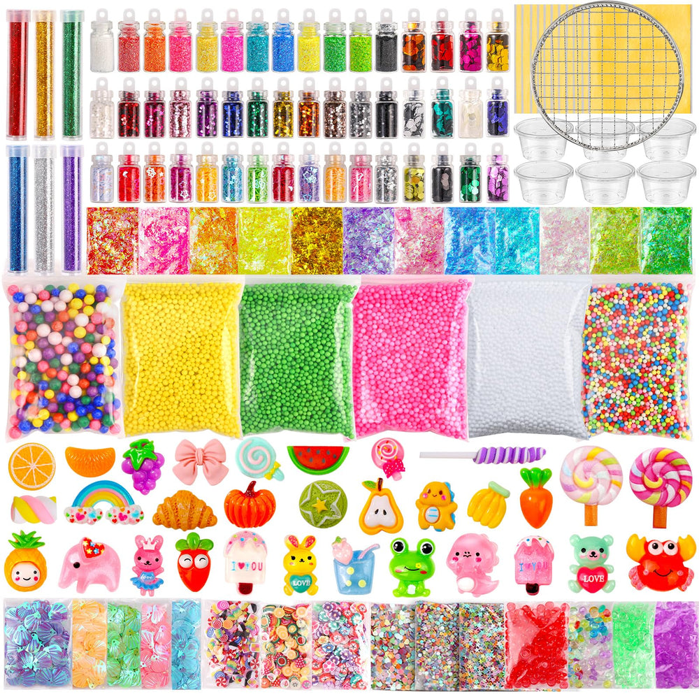 ywevyezc slime kit full packaging shows all contents for creative slime making