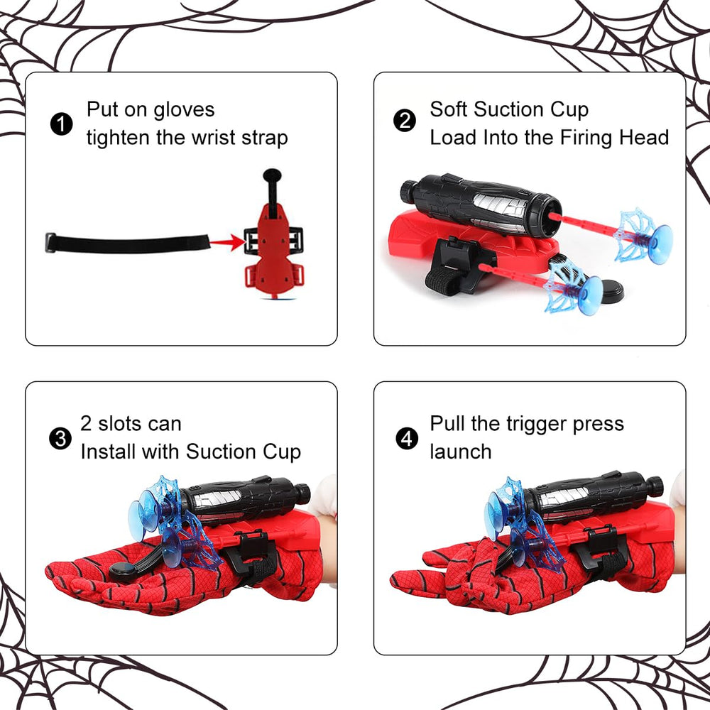 YWSZZG style1 web shooter suction cups for sticking to windows and smooth surfaces.