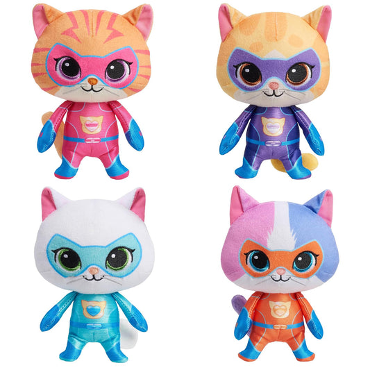 YXCTZKVX SuperKitties Bitsy plush close-up showing soft fabric and embroidery