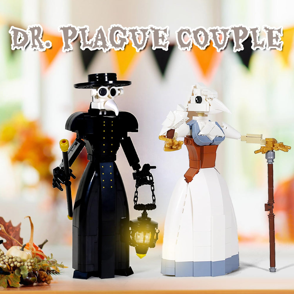 YXMUGXY plague doctor building blocks, vibrant ABS pieces for durability