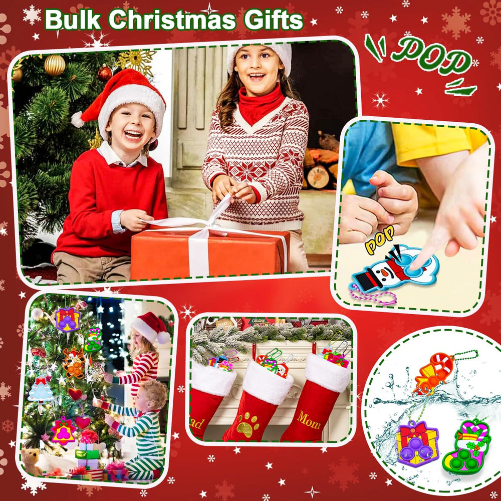 YXOTJHS Santa Pop-It: nostalgic figure adds holiday charm to rewards and party favors.