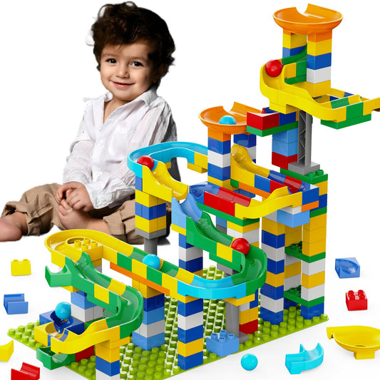 YY LANDTOYS 3in1 marble runs tracks for imaginative play with 246 pieces