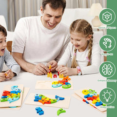 YySiRui six-animal puzzle fosters calm, focused play with safe wooden design