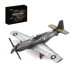 YYKNGYI P51 Mustang model viewed from the front for display and build enjoyment.