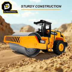 YySiRui road roller truck toy in action for imaginative builds.