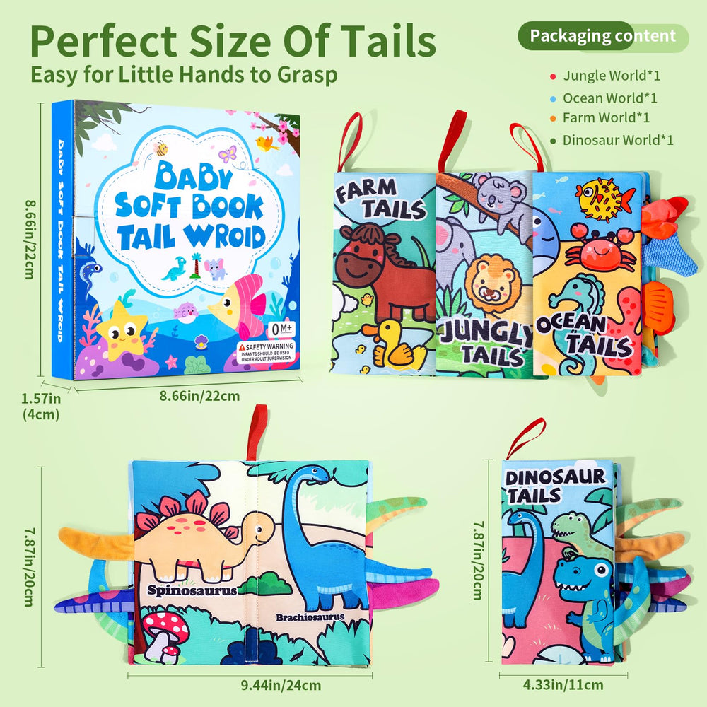 YySiRui baby books with textured tails invite tactile discovery for tiny fingers