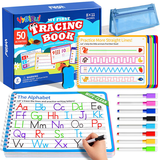 YySiRui preschool tracing kit cover showing a bright learning set for early handwriting practice