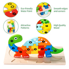 YySiRui wooden animal puzzle dolphin: promotes focus and precise hand movements during play.