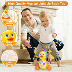 Yzata musical flapping yellow duck educational toy encourages early problem-solving and coordination.
