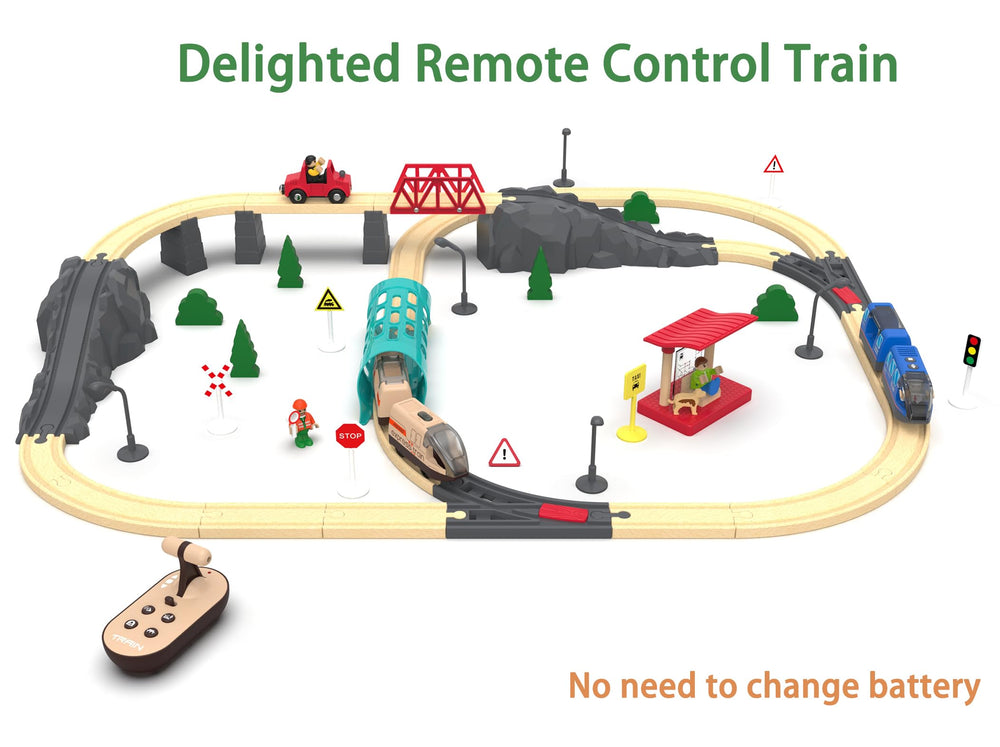 Z MAYABBO 24G remote control guiding the train smoothly
