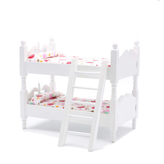 Z MAYABBO baby bunk bed with ladder in 1:12 scale for imaginative dollhouse play