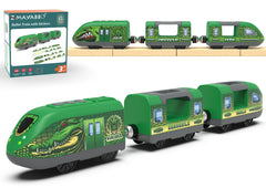 Z MAYABBO battery-operated train engine on wooden tracks for smooth play