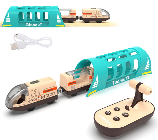 Z MAYABBO bullet locomotive on wooden track ready for action and play