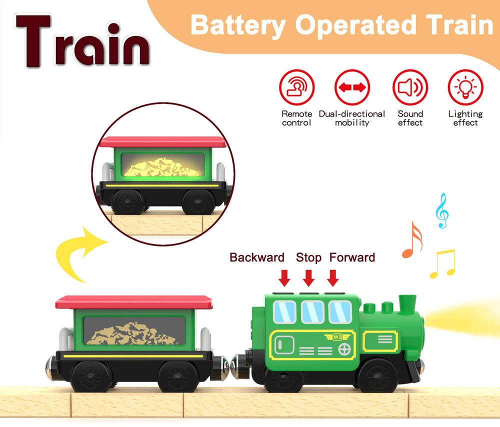 Z MAYABBO remote control train enabling forward, stop and reverse maneuvers
