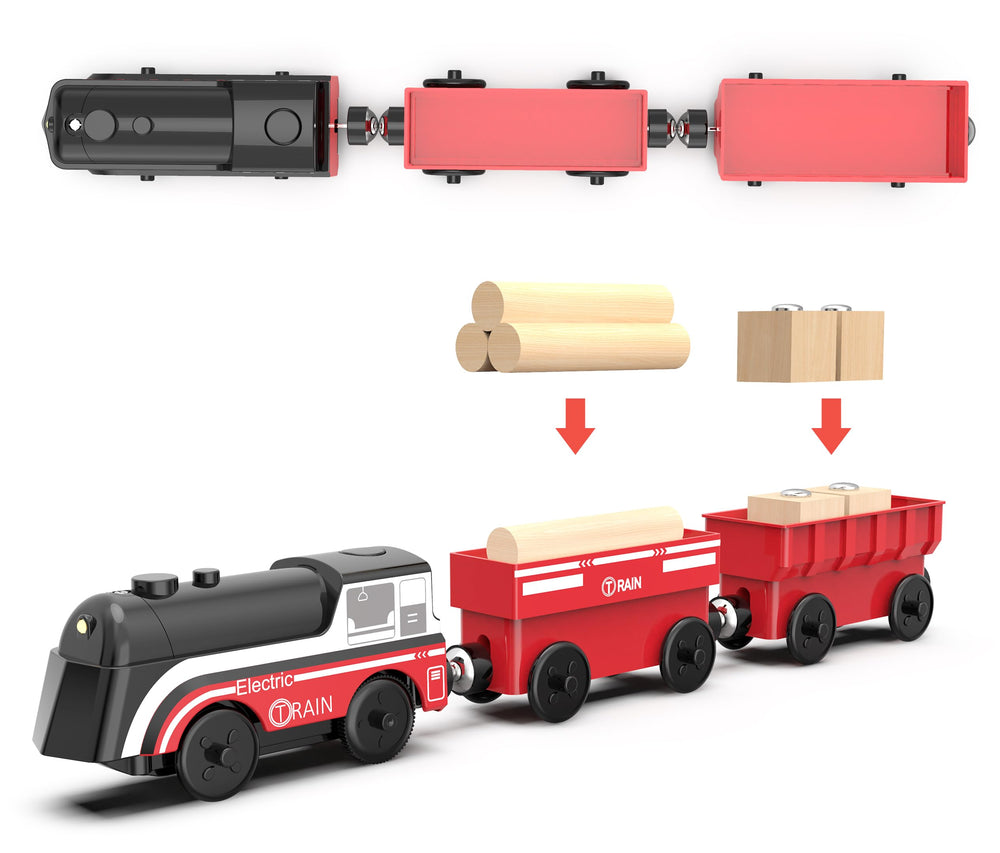 Z MAYABBO three-piece train set supports versatile storytelling and scene transitions.