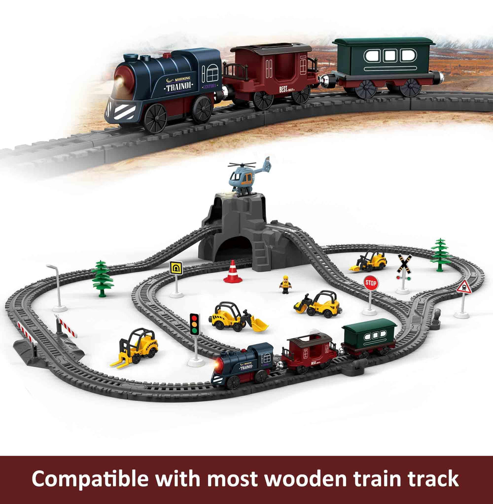 Z MAYABBO train with magnetic cars for easy coupling.