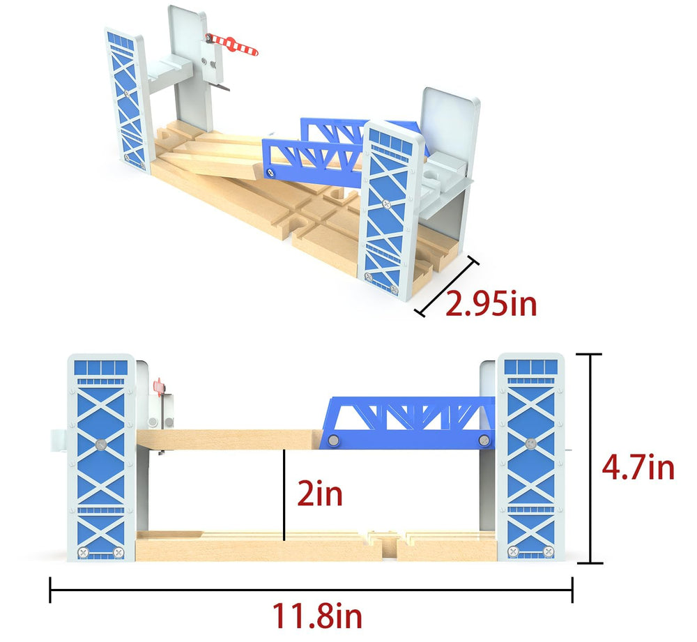 Z MAYABBO 2-level bridge brings height and variety to play layouts.