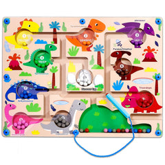 Zaceaur beads with dinosaur-number track for counting and color learning