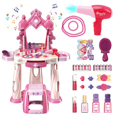 zaddgiuuy makeup table with lights invites bright pretend makeup sessions for kids