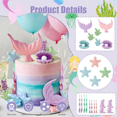 Zafena seaweed toppers, three pieces, create underwater accents
