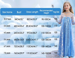 ZaisuiFun Elsa dress set ideal for Halloween and birthday celebrations.
