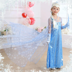 ZaisuiFun Princess Elsa dress sequin detail adds twinkle for parties