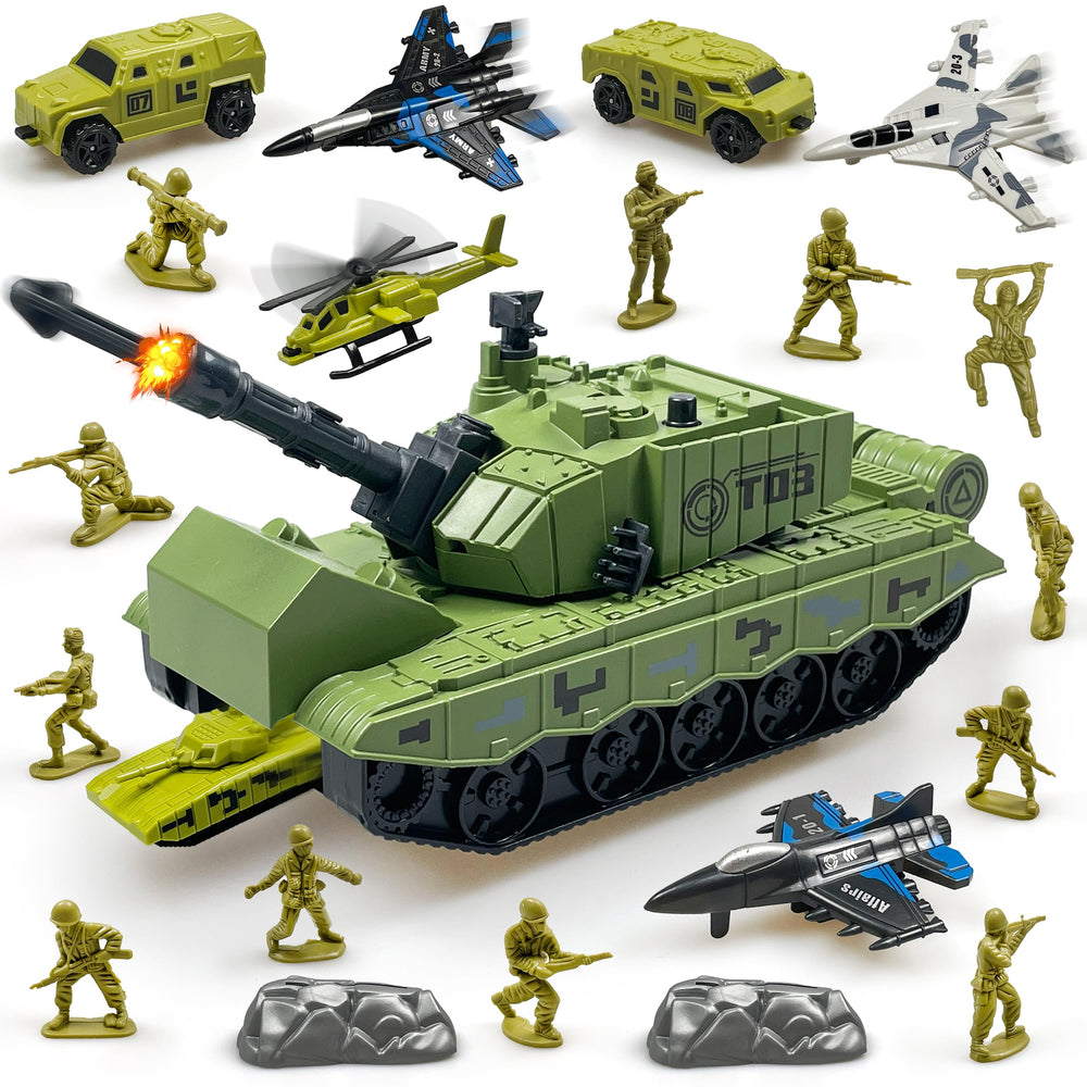 ZAKVENFUN military tank toy big tank for durable imaginative play