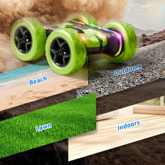 Zalneo deep-tread tires provide solid grip on carpet, wood, grass, and sand.