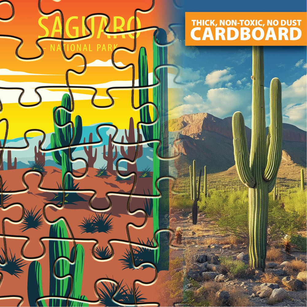 Zamzal National Parks puzzle packaging notes highlight included map and learning details.
