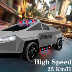 Zappido Cybertruck RC car side view highlights rugged, truck-inspired design