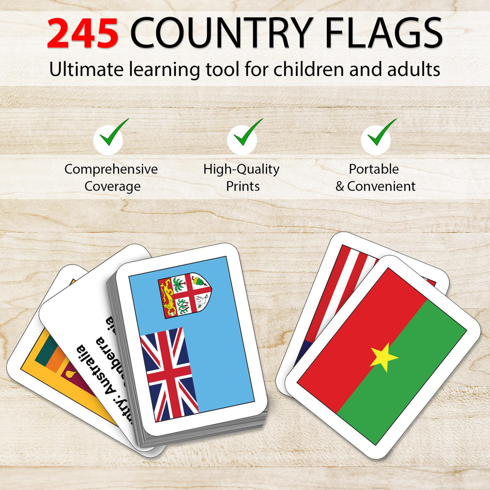 Zastic! World Flags language-info cards display country languages for multilingual awareness.