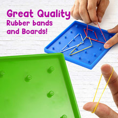 ZaxiDeel geoboard rubber bands in 24 sizes for versatile shapes