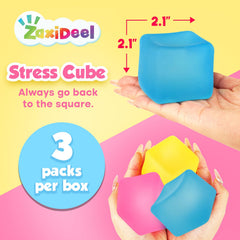 ZaxiDeel Stress Cube blue with durable exterior for frequent use.