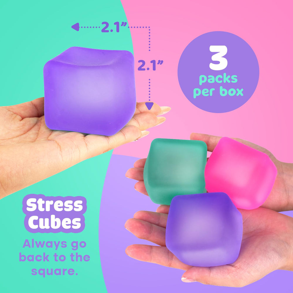 ZaxiDeel stress cube in hand, portable calming companion on the go