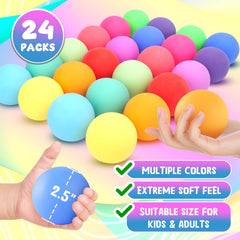 ZaxiDeel stretchy fidget ball being squeezed demonstrates stress relief in hand.