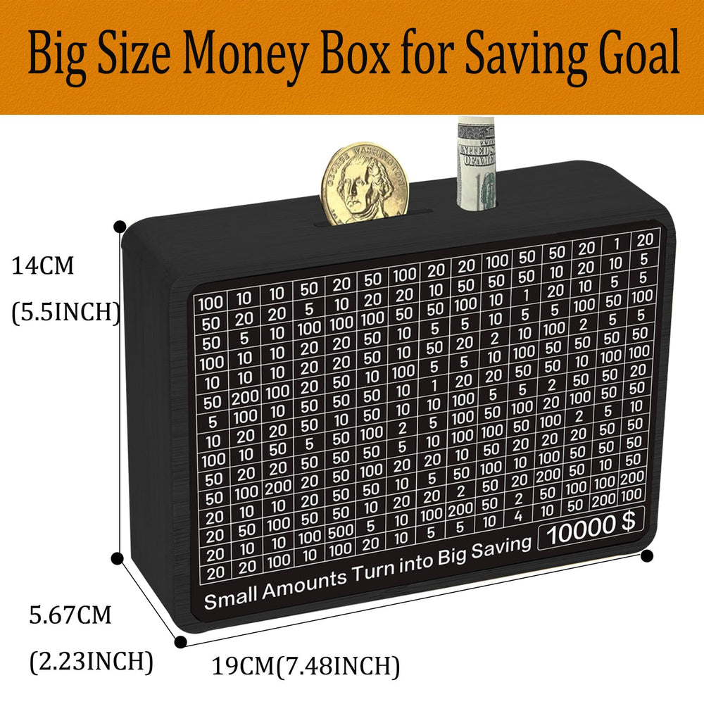 Zayeemi money-saving box customizable goal cards for flexible targets