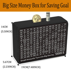 Zayeemi money-saving box customizable goal cards for flexible targets