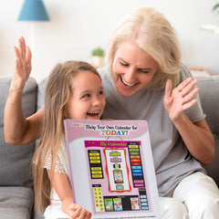 ZazzyKid months pink supports month recognition through hands-on play.