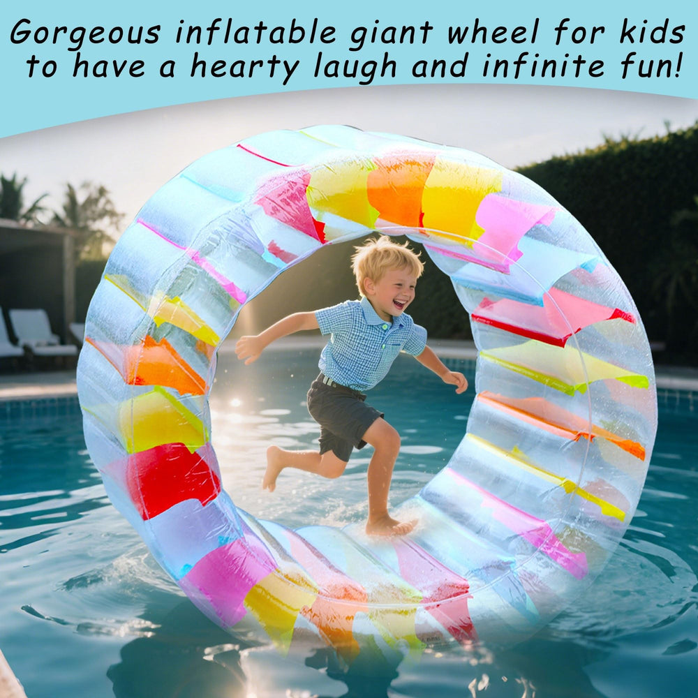 Zcaukya inflatable wheel inflates quickly with any pump and stays buoyant.