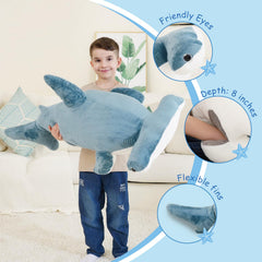 Zctghvy hammerhead shark with zipper design for easy cleaning.