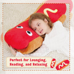 Zctghvy hot dog plush fits all ages as a playful gift.