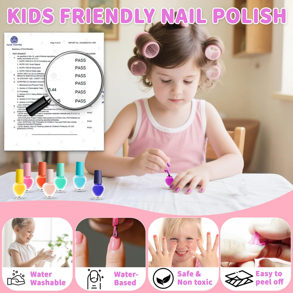 Eight vibrant polishes offer colorful options for creative mini manicures.