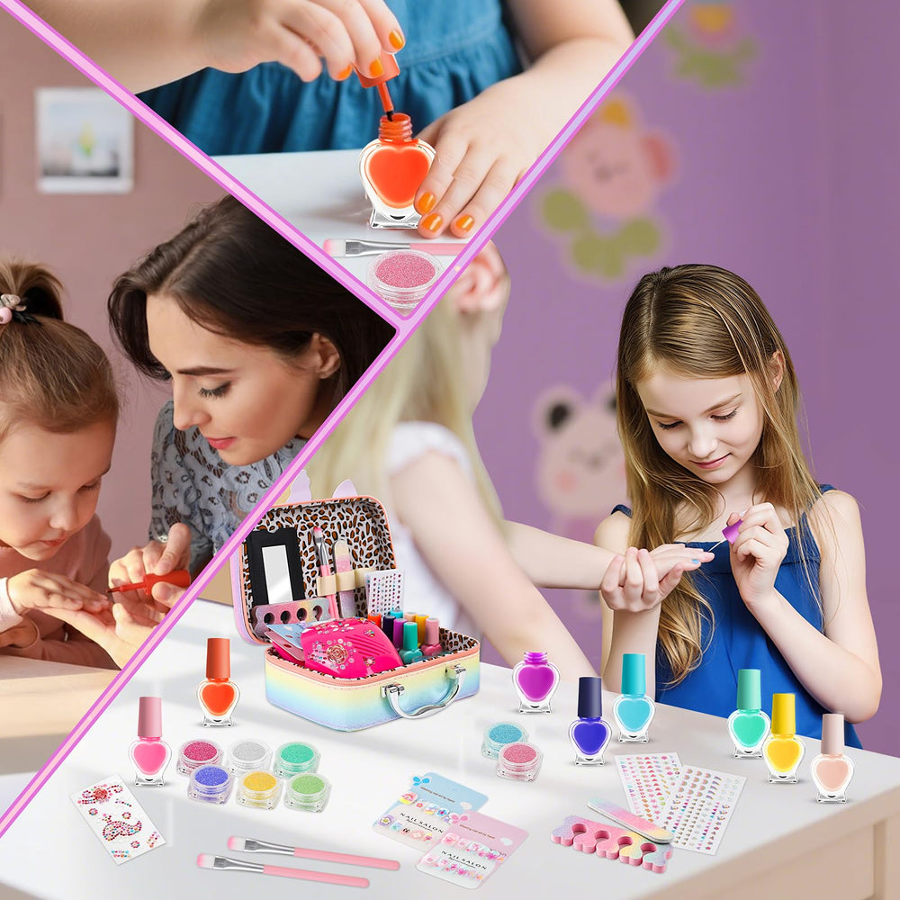 Handmade fake nails enable endless practice and designs.