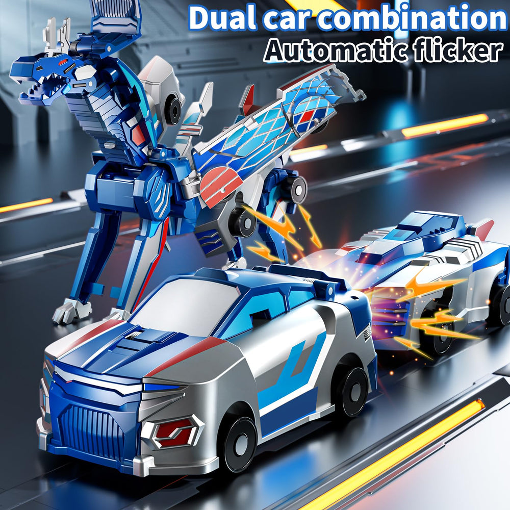 ZDRKWSM collision transforming dinosaur car blue handheld play delights kids